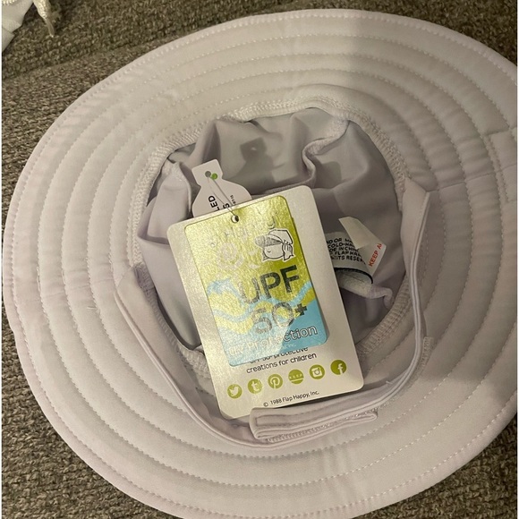 NWT The Original Flap Happy Hat UPF 50+ white - Picture 6 of 7